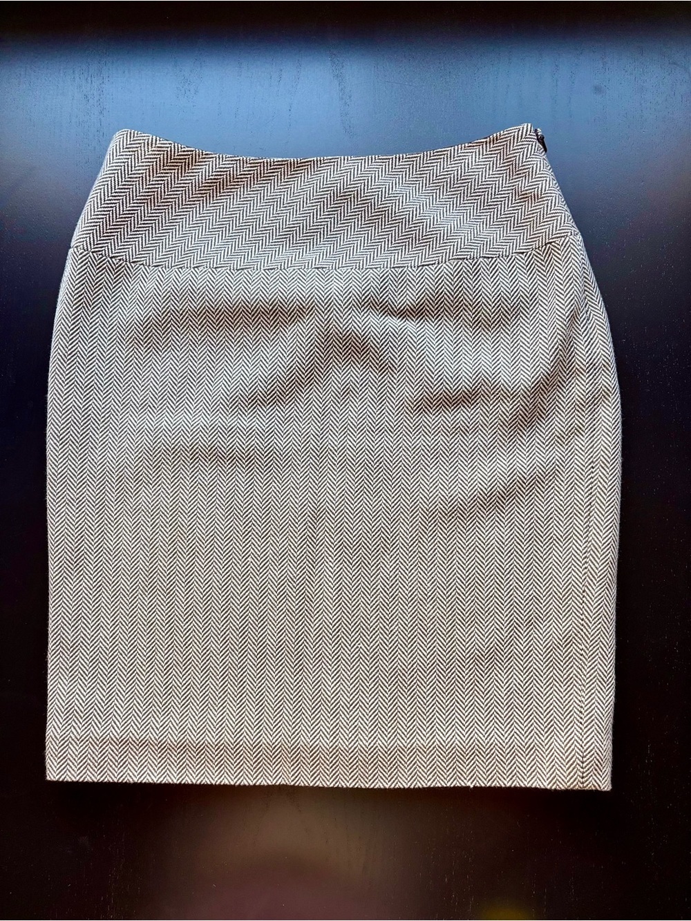 MICHAEL Michael Kors Classic Chevron Herringbone Lined Pencil Skirt Brown Cream